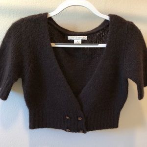 cropped brown sweater